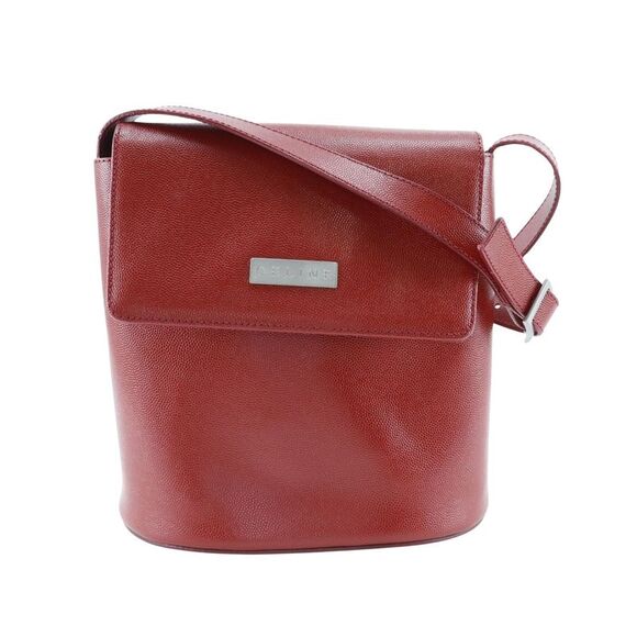 Pre Loved Celine Red Leather Shoulder Bag Women Shopper Bags - Picture 1 of 8
